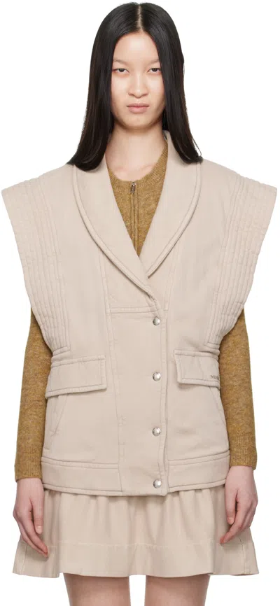 ISABEL MARANT ÉTOILE BEIGE NAELLE VEST