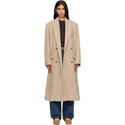 Isabel Marant Étoile Beige Pilda Coat In 90be Beige
