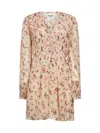Isabel Marant Étoile Isabel Marant Etoile Loriena Beige Dress With Floral Print In Neutral