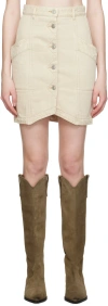 Isabel Marant Étoile Sabel Denim Mini Skirt In 23ec Ecru