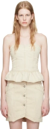 Isabel Marant Étoile Beige Solizinia Denim Camisole In 23ec Ecru