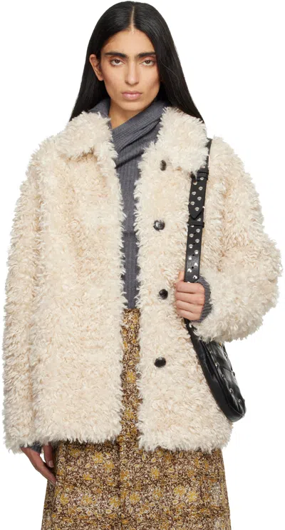 Isabel Marant Étoile Tarvey Faux Shearling Jacket In Neutral