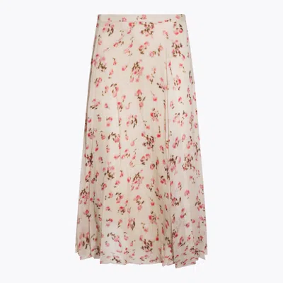 Isabel Marant Étoile Lycia Asymmetric Floral-print Crepe De Chine Midi Skirt In Neutral