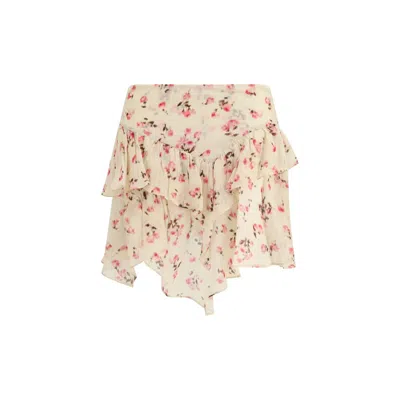 Isabel Marant Étoile Beige Viscose Mini Skirt In Neutral