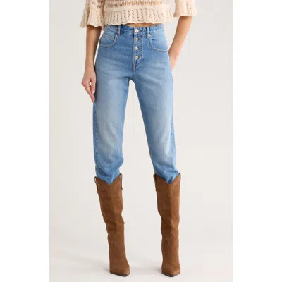 Isabel Marant Étoile Belden High Waist Crop Straight Leg Jeans In Blue