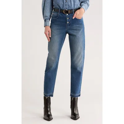 Isabel Marant Étoile Belden High Waist Crop Straight Leg Jeans In Blue