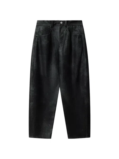 Isabel Marant Étoile Belky Barrel-fit Trousers In Black