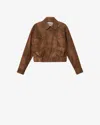 Isabel Marant Étoile Distressed-effect Panelled Jacket In Brown