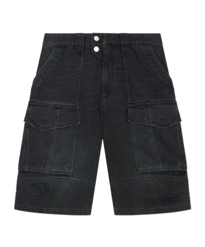 Isabel Marant Étoile Belt-loop Denim Shorts In Black