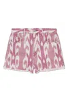 Isabel Marant Étoile Isabel Marant Etoile Women Printed Denim Lesia Shorts In Pink