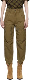 Isabel Marant Étoile Kelyane Tapered Cargo Pants In Green
