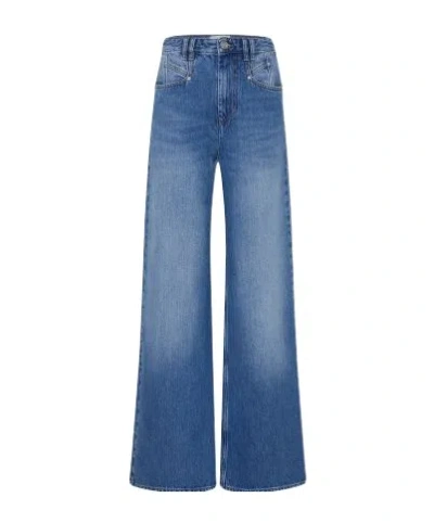 Isabel Marant Étoile Belt Ring Denim Trousers In Blue