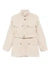 Isabel Marant Étoile Belted Flap-pocket Jacket In Neutral