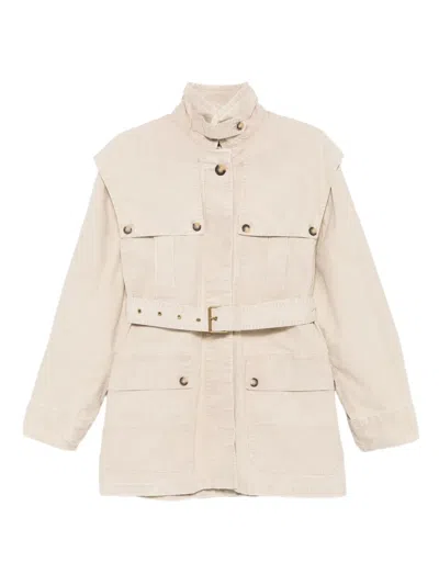 ISABEL MARANT ÉTOILE BELTED FLAP-POCKET JACKET