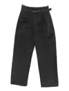 Isabel Marant Étoile Isabel Marant Etoile Washed Black Cotton Trousers Women In Black