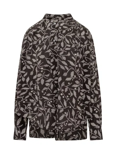 Isabel Marant Étoile Floral Printed Berangere Shirt In Black