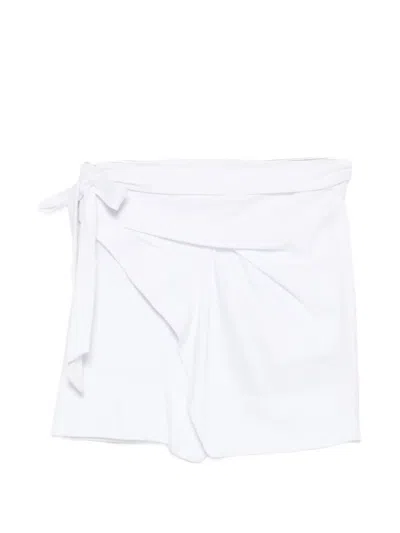 Isabel Marant Étoile Berenice Wrap-style Side-tie Mini Skirt In Red