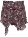 Isabel Marant Étoile Berenicia Short Printed Frilly Skirt Clothing In Brown