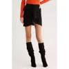 Isabel Marant Étoile Bergen Draped Front Miniskirt In Black