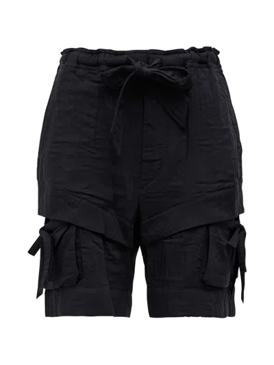 Isabel Marant Étoile Bermia Tie-waist Pocket Shorts In Black