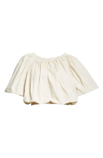 Isabel Marant Étoile Bertille Woven Cotton Crop Top In Beige