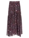 Isabel Marant Étoile Besma Long Printed Crepe Skirt In Multi