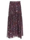 Isabel Marant Étoile Besma Long Printed Crepe Skirt In Multi