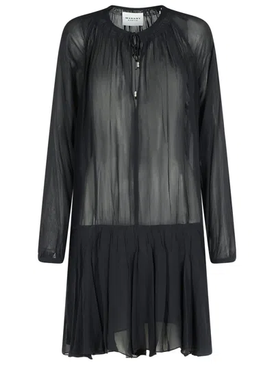 ISABEL MARANT ÉTOILE ISABEL MARANT ETOILE 'BESS' BLACK VISCOSE DRESS WOMEN