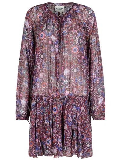 Isabel Marant Étoile Bess Wine-colored Viscose Dress In Purple
