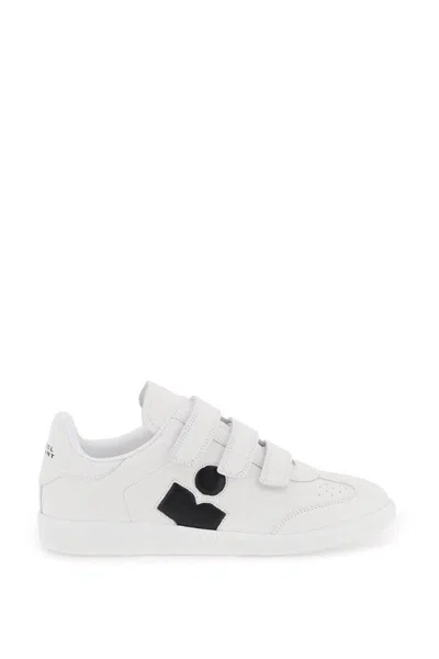 Isabel Marant Étoile Beth Leather Trainers In Bianco