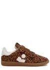 Isabel Marant Étoile Beth Leopard-print Brushed Suede Sneakers In Brown