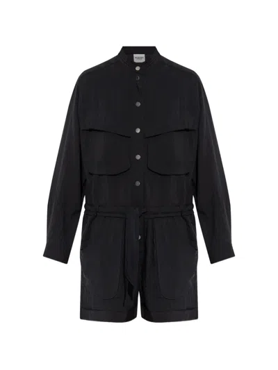 Isabel Marant Étoile Betyna Buttoned Short Jumpsuit In Black