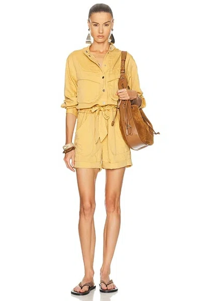 Isabel Marant Étoile Betyna Romper In Yellow