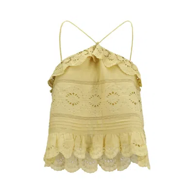 Isabel Marant Étoile Bicolor Polyester Blouse In Brown
