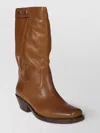 Isabel Marant Étoile Biker Block Heel Mid-calf Boots With Buttons