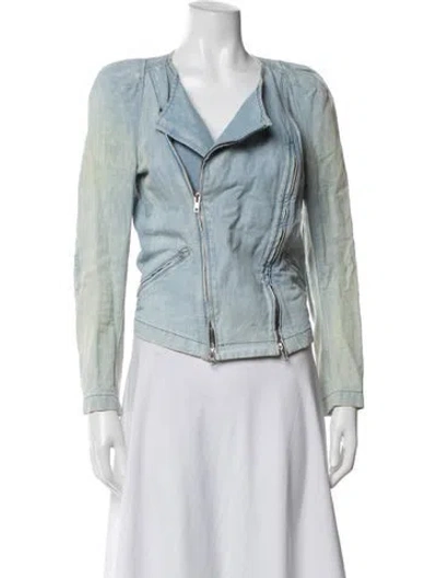 Pre-owned Isabel Marant Étoile Biker Jacket In Blue
