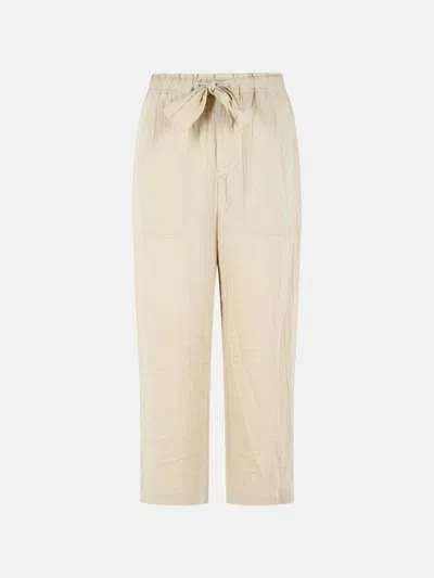 Isabel Marant Étoile 'bilna' Beige Cotton Blend Pants In Neutral