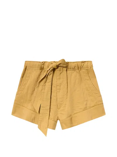 Isabel Marant Étoile Birva Elastic Waist Shorts In Yellow