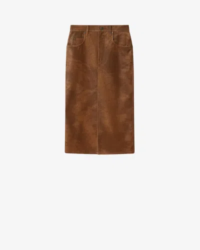 Isabel Marant Étoile Bisane Skirt In Brown