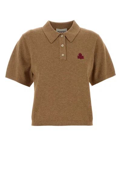 Isabel Marant Étoile Biscuit Cotton Blend Althea Polo Shirt