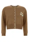 Isabel Marant Étoile Marant Etoile Lona Wool And Cotton Cardigan In Brown