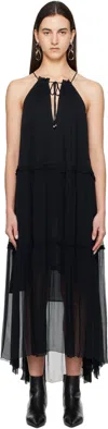 Isabel Marant Étoile Knee Length Dress With Drawstring Halter Neck In Black
