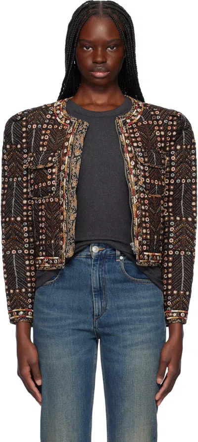 Isabel Marant Étoile Black Christy Jacket In Faded Black