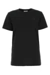 Isabel Marant Étoile Black Crewneck T-shirt With Logo Embroidery In Cotton Woman Isabel Marant Etoile