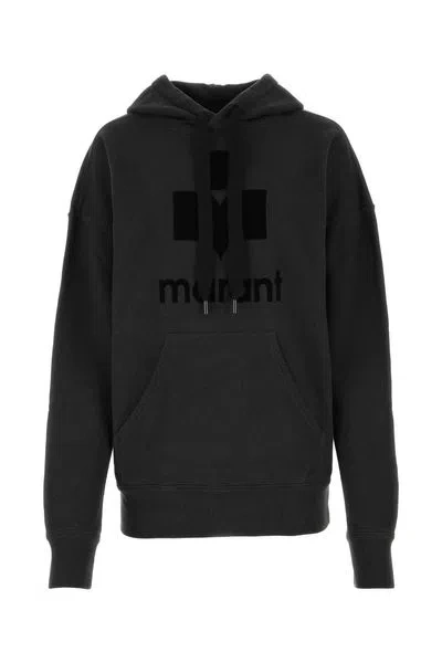 ISABEL MARANT ÉTOILE ISABEL MARANT ETOILE BLACK COTTON BLEND MANSEL SWEATSHIRT