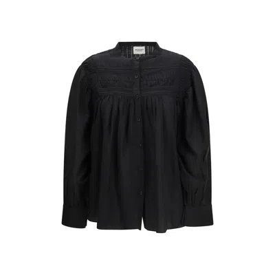 Isabel Marant Étoile Plalia Cotton Shirt In Black