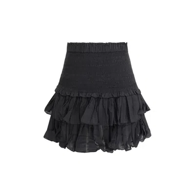 ISABEL MARANT ÉTOILE BLACK COTTON MINI SKIRT