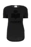 Isabel Marant Étoile Marant Etoile Koldi Logo Cotton T Shirt In Black