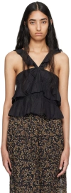 Isabel Marant Étoile Lolita Ruffled Skirt In 01bk Black