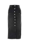 Isabel Marant Étoile Marant Etoile Vandy Denim Cotton Skirt In Fadedblack